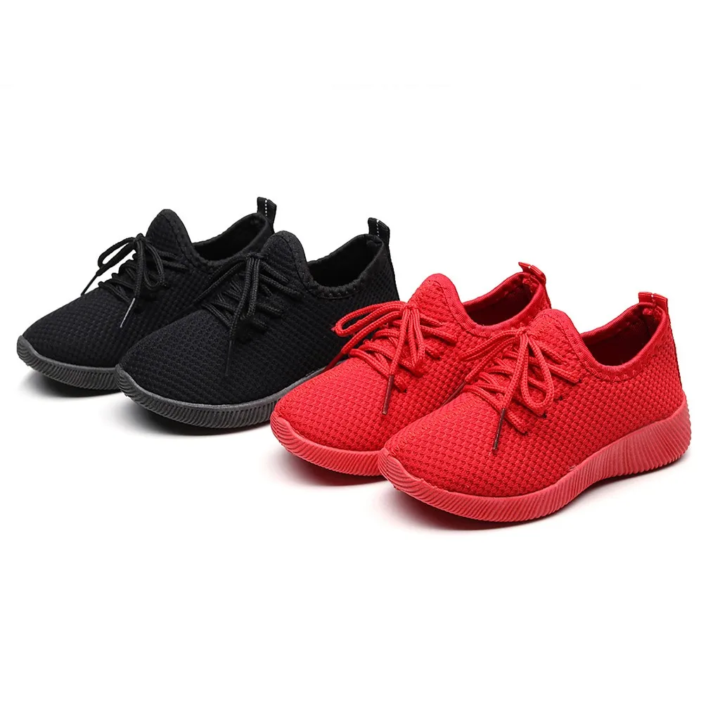 

Spring Autumn Kid Running Sneakers Fashion Children Solid Color Sport Shoes Boy Girl Lightweight Breathable Mesh Casual Shoes