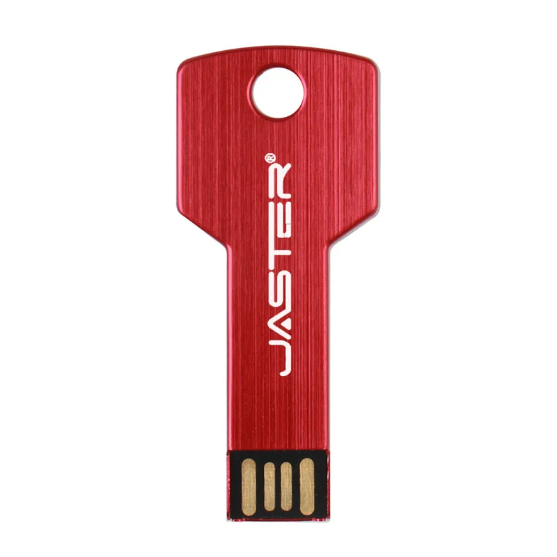 JASTER Cle USB 2,0 Stick логотип флэш накопитель металлический, в форме ключа флешки 4 ГБ 16 32 64 USB флеш-диск - Цвет: D