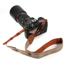 Горячая винтажный коричневый серый DSLR камера плечо шеи Винтаж ремень камеры шейный ремень для sony/Nikon/Canon/Pentax Универсальный