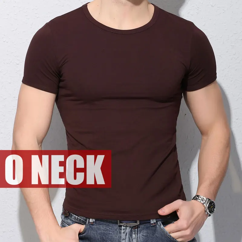 Summer T Shirt Slim Fit Cotton V Collar T Shirts Men's Fitness Tees 2022 New Style Mens Short Sleeve for Men Big Size to 4XL 5XL 17