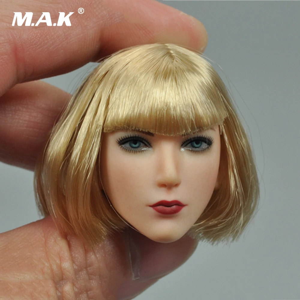 1//6 Seamless Body+Blond Hair Head Scupt Full Set Female Acion Figure Doll Model