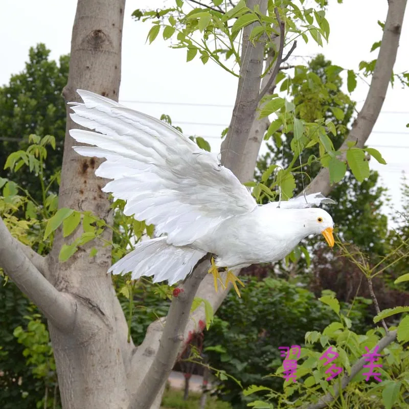 big new simulation wings pigeons toy white dove doll bird gift about 80x42cm 2194 | Игрушки и хобби