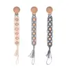 Cut Price Pacifier-Clip Dummy-Chain Crochet Wooden Beads Teething-Toy Baby Infant Cotton Toddler eKlJ5E6E