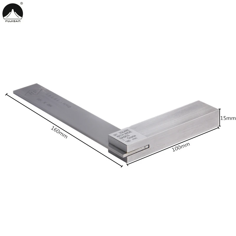 FUJISAN квадратная линейка 160*100 мм с лезвиями класс 1 из нержавеющей стали квадратная измерительная линейка угол 90 градусов измерительные инструменты