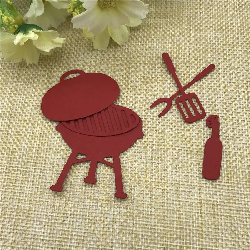 

6pcs/Set Weekend Grill Metal Cutting Dies Stencil for DIY Scrapbooking Photo Album Embossing Paper Cards Making Decorative Craft