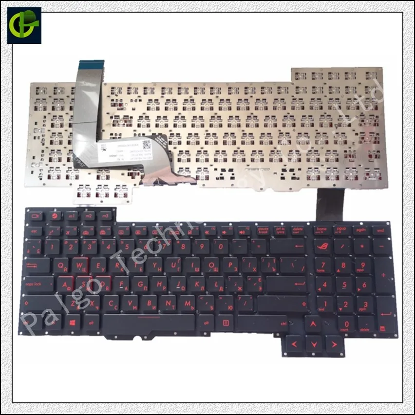 Tanie Nowa oryginalna rosyjska klawiatura do asus G751 G751JM G751JT G751JY 0KNB0 E601RU00 asm14c333suj442 i ukraina RU samo jak zdjęcie RU