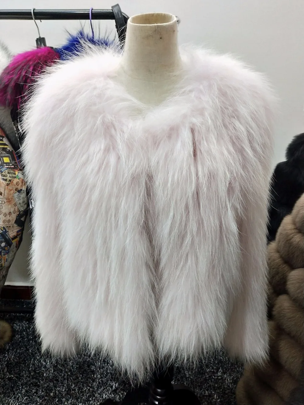 

New brand fox braided jacket new fashion women winter warm fox fur coat