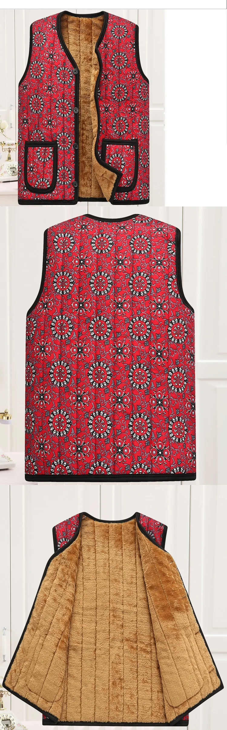 womens parka coat Middle age Women clothing Fall and winter vest Tops 2018 Fashion Mom clothes Large size Keep warm Winter cotton vest Coat 863 puffer coat with hood