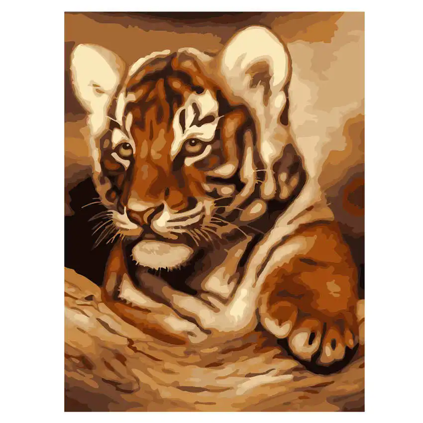

WONZOM Tiger Painting By Numbers Horse Oil Painting Swan Cuadros Decoracion Pig Acrylic Paint On Canvas Modern 9 Type Animal Art