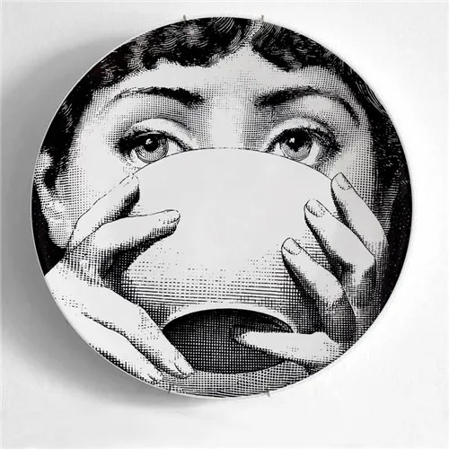 8/10 дюймов Европейский Милан редкая керамическая тарелка Fornasetti Красивая иллюстрация настенная подвесная Декоративная посуда для рукоделия уникальная столовая посуда - Цвет: 10