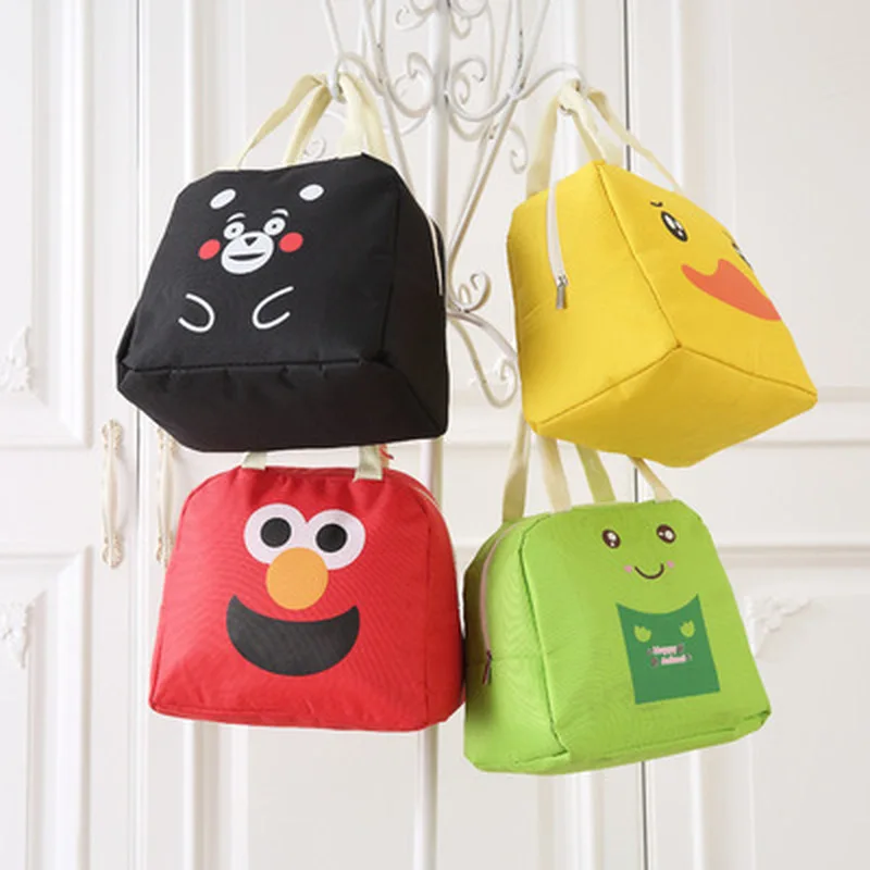 

1Pcs Cartoon Canvas Lunch Box Bag Food Fresh Keep Waterproof Travel Picnic Case Thermal Insulated Fashion Storage Bags Lunch Bag