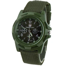 2015 New Canvas Belt Solider Style watches for Men Fabric Strap Luminous Army Wrist Watches 5EOC
