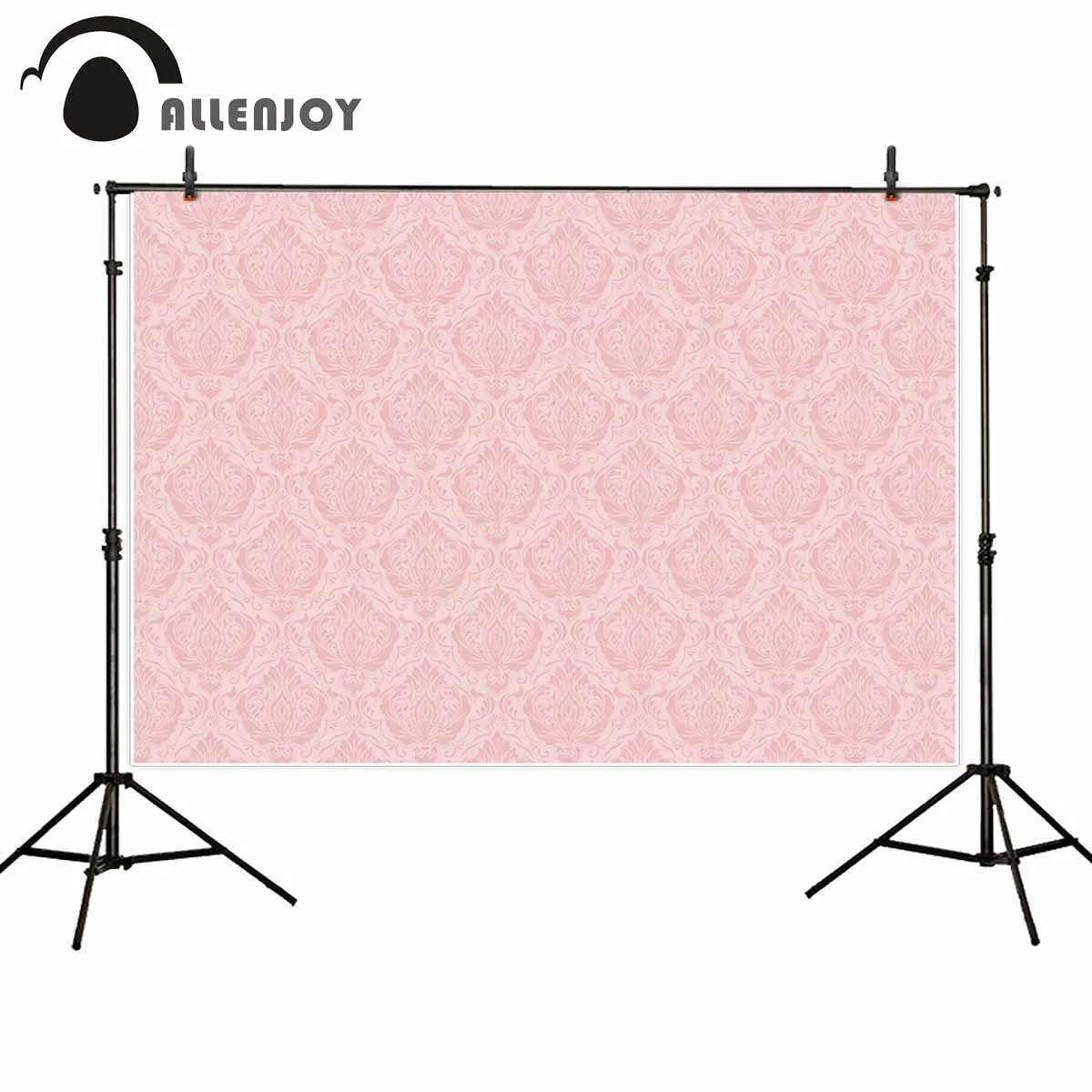 

Allenjoy pink damask background for photo studio birthday dessert table decor backdrop photocall photography for girl party