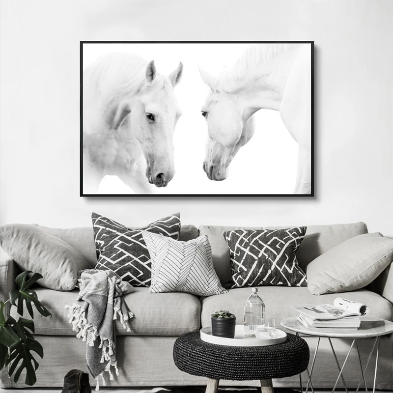 3 шт. элегантные художественные картины настенные|canvas painting|wall paintingwhite horse |
