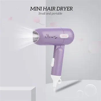 

Mini Portable Travel Hair Dryer Foldable Handle Blow Dryer Lightweight Faster Drying 450W Dormitory Hairdryer Hair Styling 35