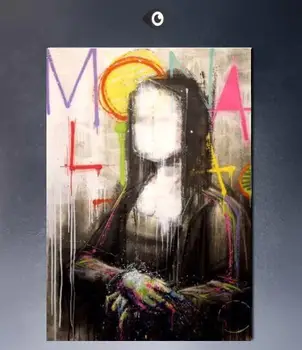 

Hand painted abstract pop art Mona Lisa Oil Canvas Painting Living room Wall pictures decoration