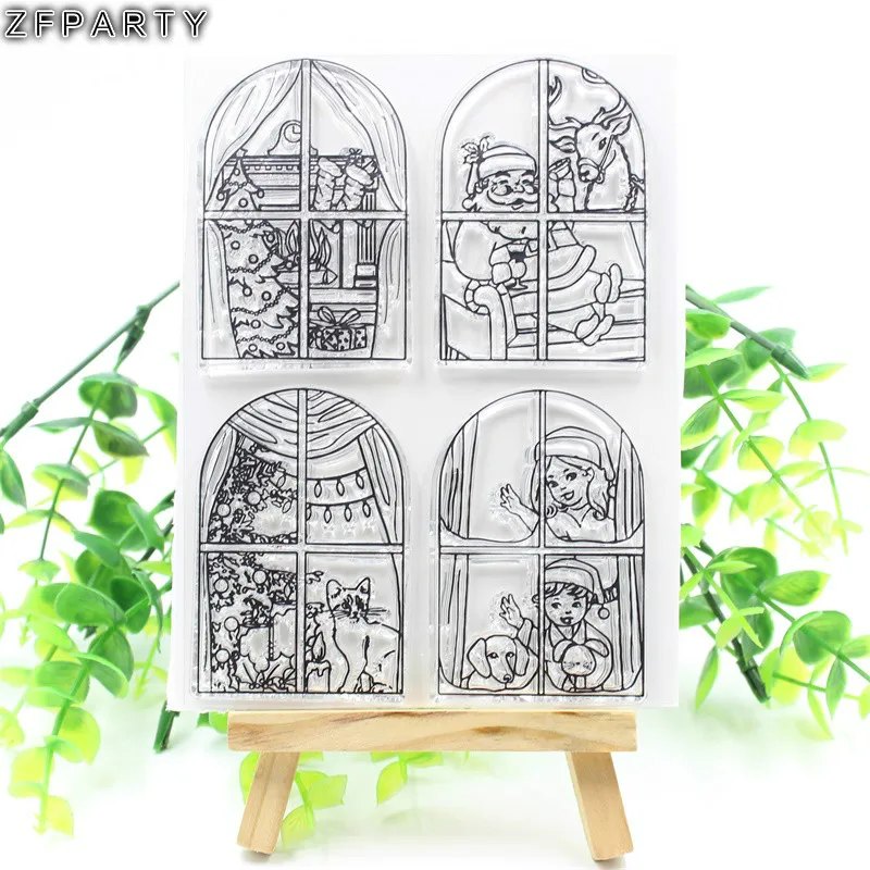 

ZFPARTY Christmas Transparent Clear Silicone Stamp/Seal for DIY scrapbooking/photo album Decorative clear stamp