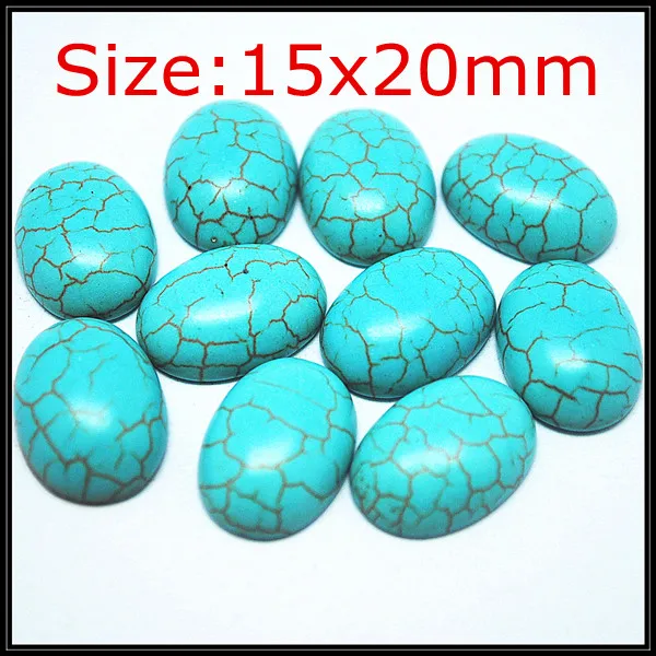 

blue turquoisee stone cabochon gem stone cabochon oval shape fashion jewelry making beads size 15x20mm 18x25mm 20x30mm