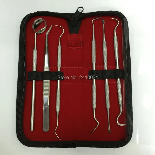 1 Set Dental Examination Kit Dental Tool Kit Stainless Steel Mirror