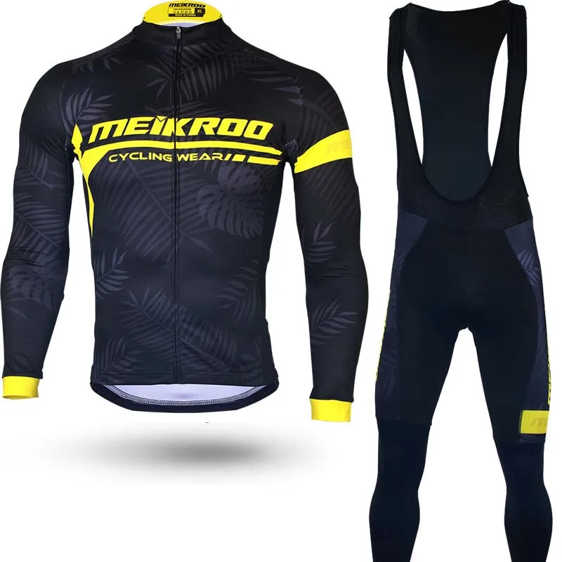 

2019 New Spring/Autumn Cycling Clothing Ropa Ciclismo Men's Jersey Suit Outdoor Riding Bike MTB Clothing Bib Pants Set