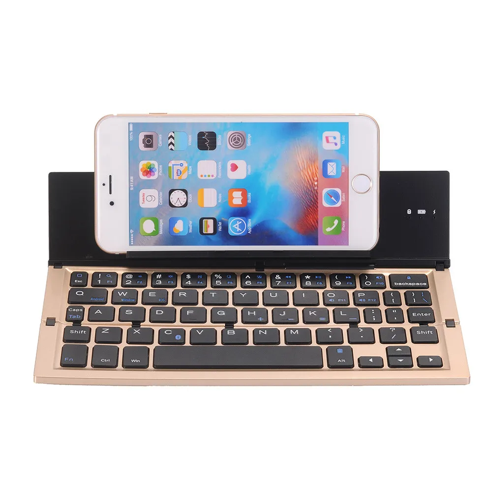 Portable Foldable Folding Wireless Mini Bluetooth Keyboard For iPhone