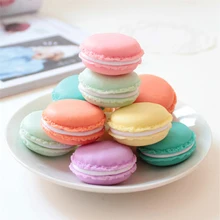 6pcs Cute Mini Macarons Desk Organizer Kawaii Stationery Candy Color Jewelry Storage Box Earphone Bag Multipurpose Case Gifts
