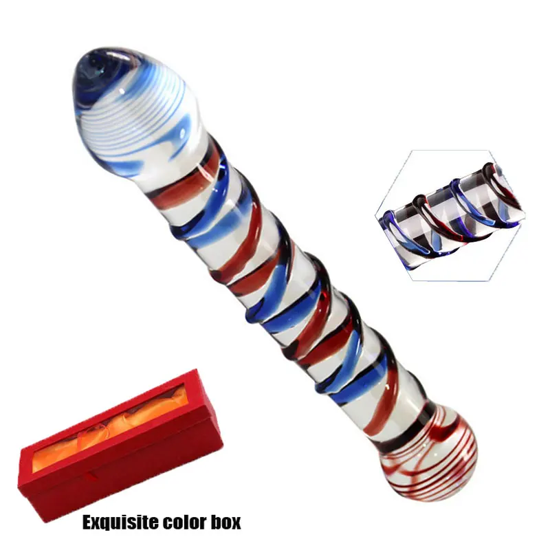 New Colorful Pyrex Glass Dildo Double End