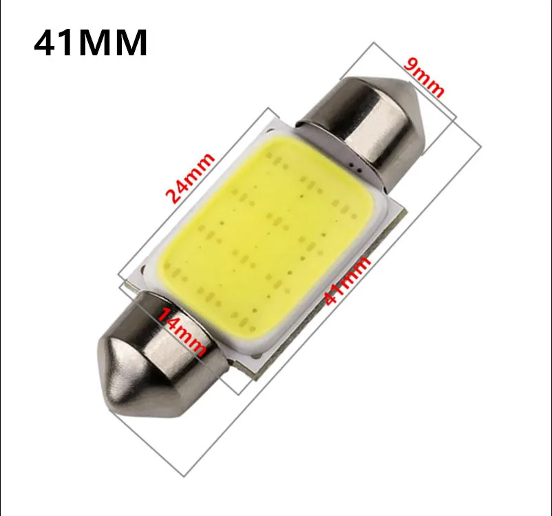 4 шт. c5w 31 мм 36 мм 39 мм 41 мм cob 12 микросхемы-светодиоды поверхностного монтажа 12 в купол фестон интерьер автомобиля светодиодный лампы чистый белый