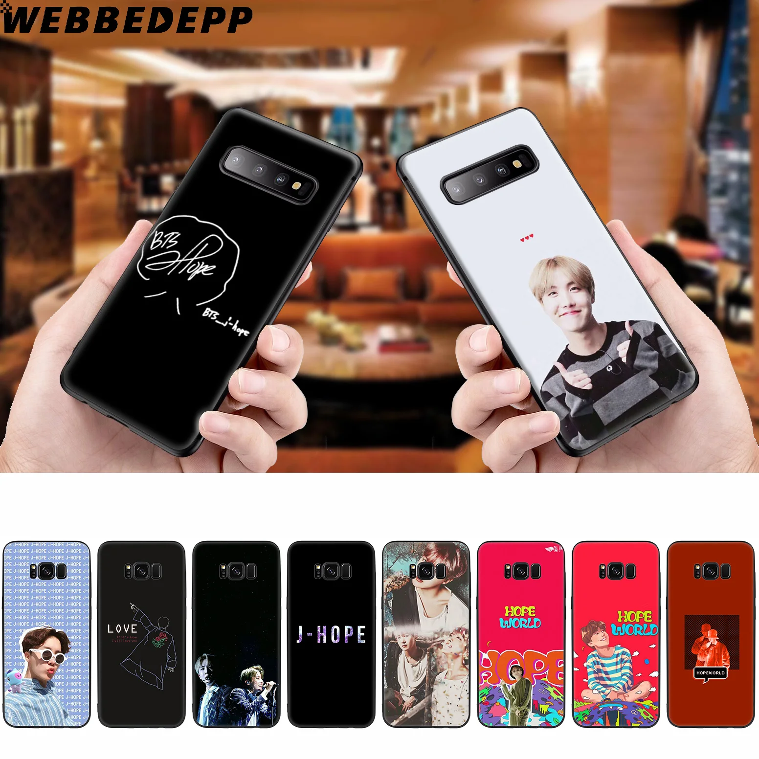 

WEBBEDEPP j-hope J hope Soft Case for Samsung Galaxy S10 S10e S9 S8 Plus S7 S6 Edge S9 Plus & J6 2018 Note 10 Plus 9 8