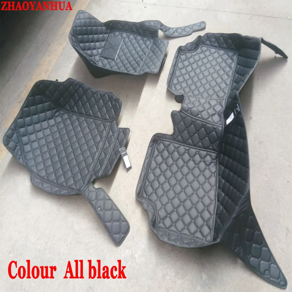 

ZHAOYANHUA Custom made car floor mats for Ford Ecosport Fiesta Edge Escape Kuga Fusion Mondeo Explorer Focus 5D carpet liners