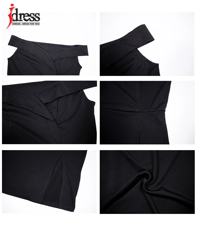 IDress Women Summer Dress 2019 Split Black Red Off Shoulder Backless Tunic Party Dress Sexy Robe Femme Bodycon Bandage Dress (10)