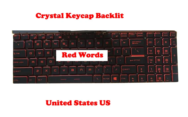 Клавиатура для ноутбука MSI GT63 GP63 GV62 GV72 GF72VR GV72VR GL62MVR GL63 GL72M GL62 7RE 8RD 7RFX США кристалла