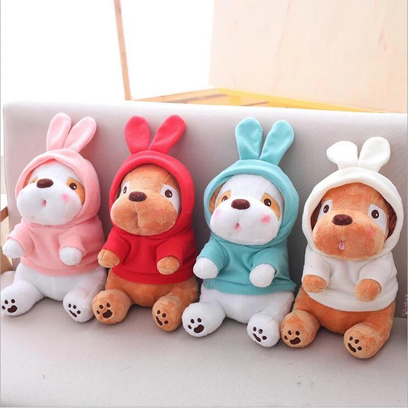 

New Style Dog Wearing Clothe Plush Toy Stuffed Animal Short Plush Doll Creative Gift Send to Children