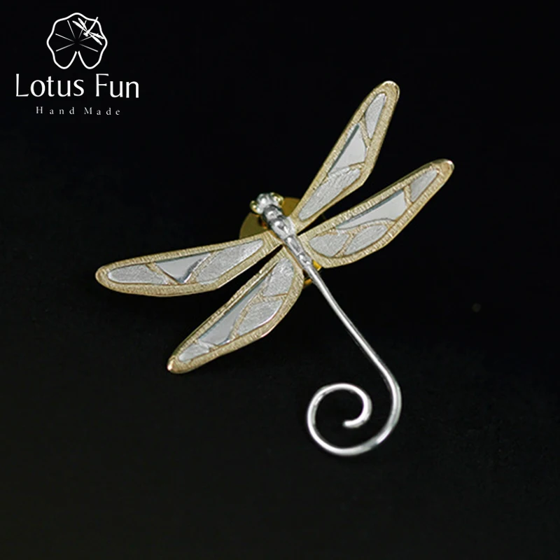 Lotus весело Настоящее стерлингового серебра 925 природных Стиль ручной работы