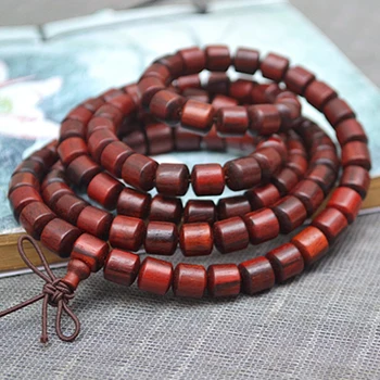 

Wholesale Natural Lobular Red Sandalwood Bracelets 108 Buddha Beads Wood Hand String Lucky for Men Women JoursNeige Jewelry