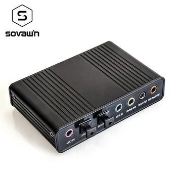

USB 2.0 Sound Card USB 5.1 Ch optical Controller Audio Sound Card Adapter External Sound Card for Microphone PC Computer Laptop