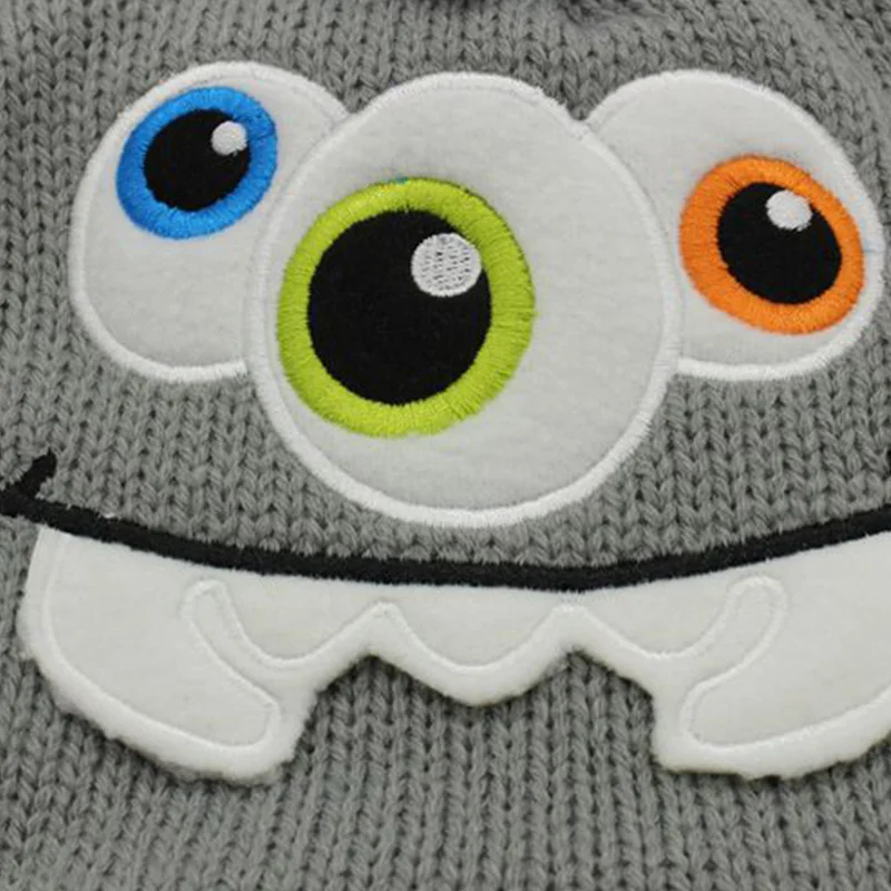 Cute Owl Baby Hat For Girls Cotton Thick Warm Beanie Cartoon Monster Kids Hat Embroidery Baby Girls Beanie With Ears Winter Hat (8)