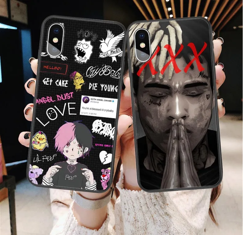 

Lil peep Bad vibes forever Case For iPhone X 5S SE 6s 7 8 Plus Xxxtentacion Case Silicone Coque For iPhone XS MAX XR Back Cover