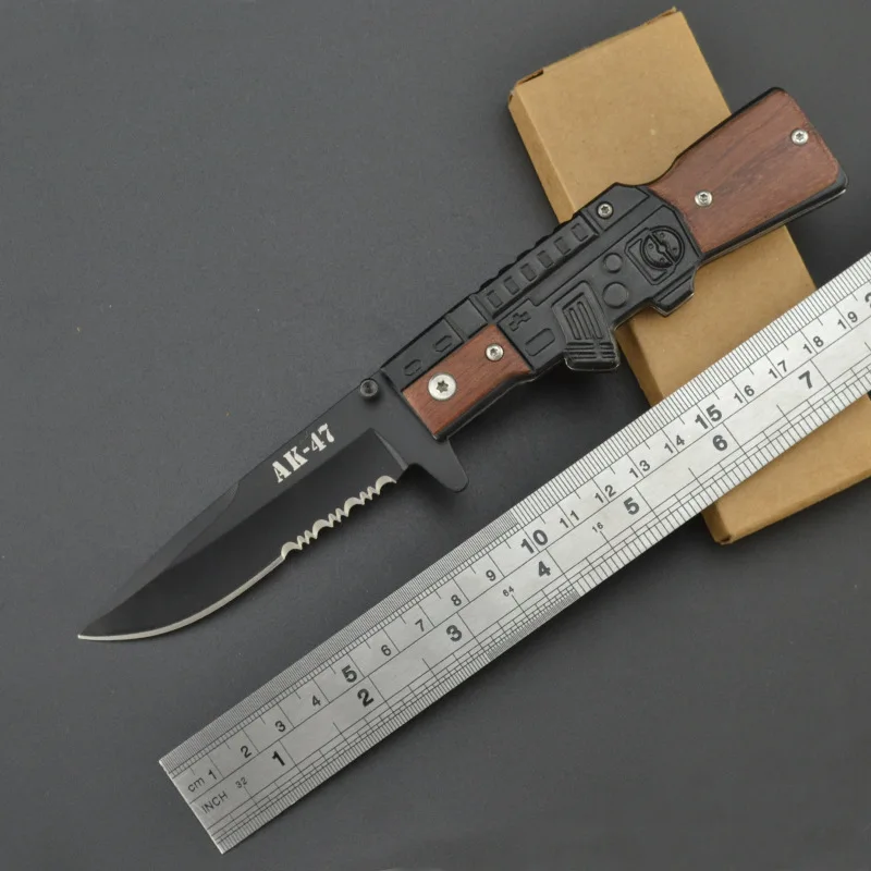 Складной нож Тактический аварийный карманный нож AK47 пистолет в форме кемпинга на открытом воздухе охотничьи ножи Мультитул EDC инструменты