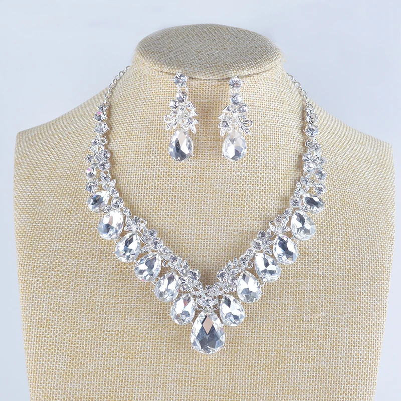Buy High quality wedding jewelry sets bridal silver