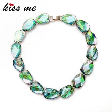 Partido increíble Dazzle Color de Imitación Gemas Collar Maxi Collar de Fábrica de Joyería de Moda Al Por Mayor