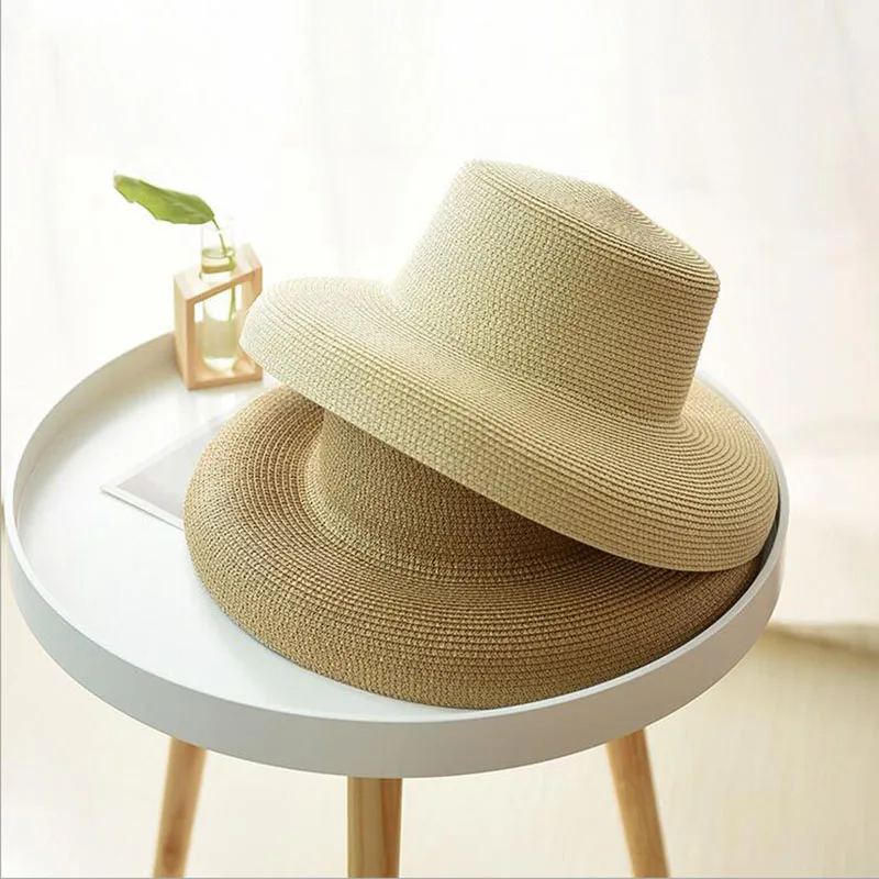 

2019 New Arrival Summer Outing Straw Hat Lady Fashion Version Wide Brim Beach Hat Anti-ultraviolet Sun Hat Folding Cap