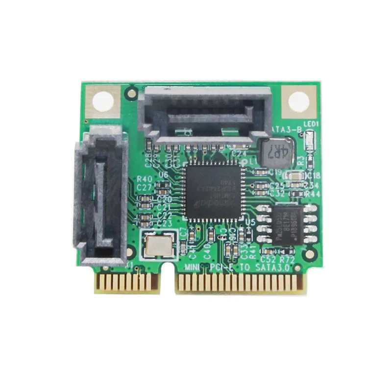 Mini PCI-Express SATAIII 3.0 6Gbps ASM1061 Controller Card PCIE 2-port SATA Expansion Adpater Adaptador for HDD | Компьютеры и офис