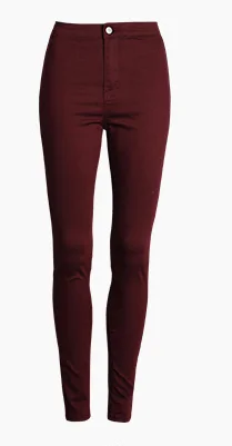Горячие сексуальные брюки с высокой талией джинсы эластичные узкие джинсовые растягивающиеся длинные модные женские джинсы брюки - Цвет: Deep Red