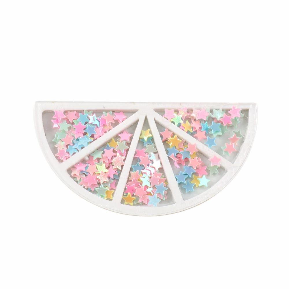 

New Horse Fruit Transparent Plastic Resin with Colorful Sequins DIY Make Hair Clip Accessories Craft Handmade Decoration,5Yc6717