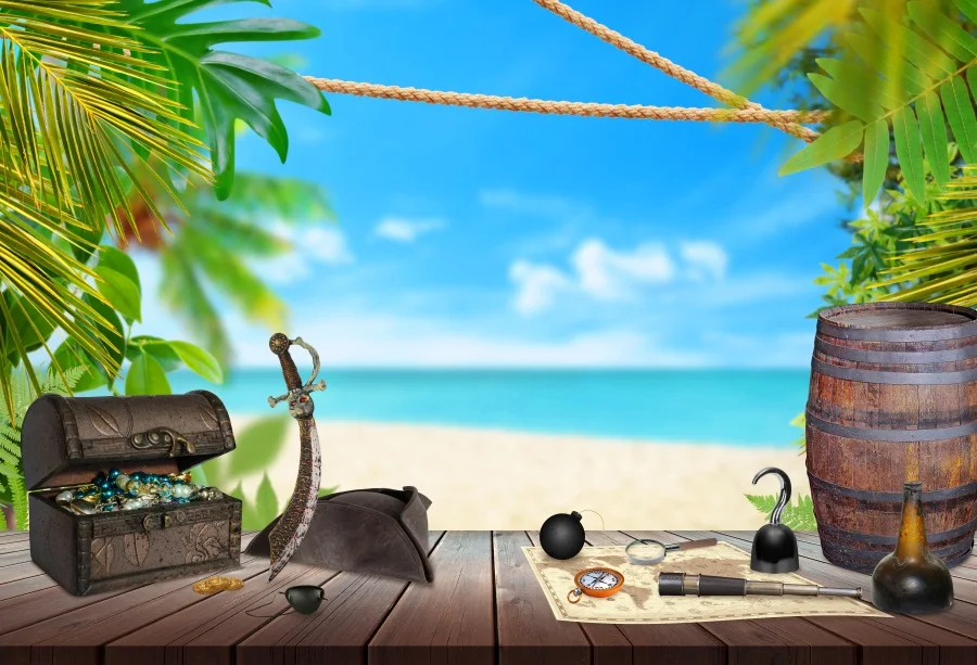 Huayi 5x7ft Pirate Ship Photography Backdrops Photo Background