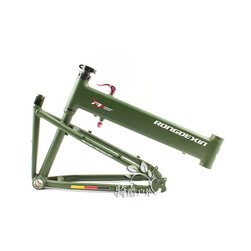 Discount BMX folding frame 26/27.5/29 inch folding mountain bike frame portable Hummer folding frame 3