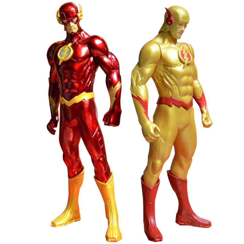 

18cm DC The Justice League Yellow and Red The Flash Barry Allen PVC Anime Action Figure Collection Toy Gift without box