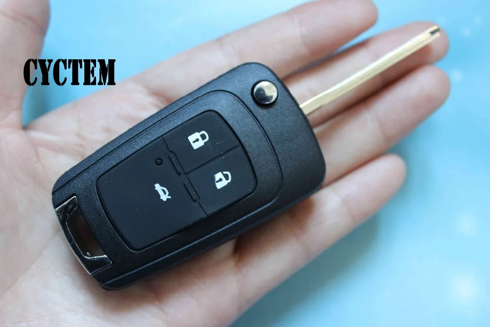 

CYCTEM Car Key Shell Replacement Casing 3 Buttons Modified Flip Folding Remote Key Case Blank Cover Fit For Toyota Reiz