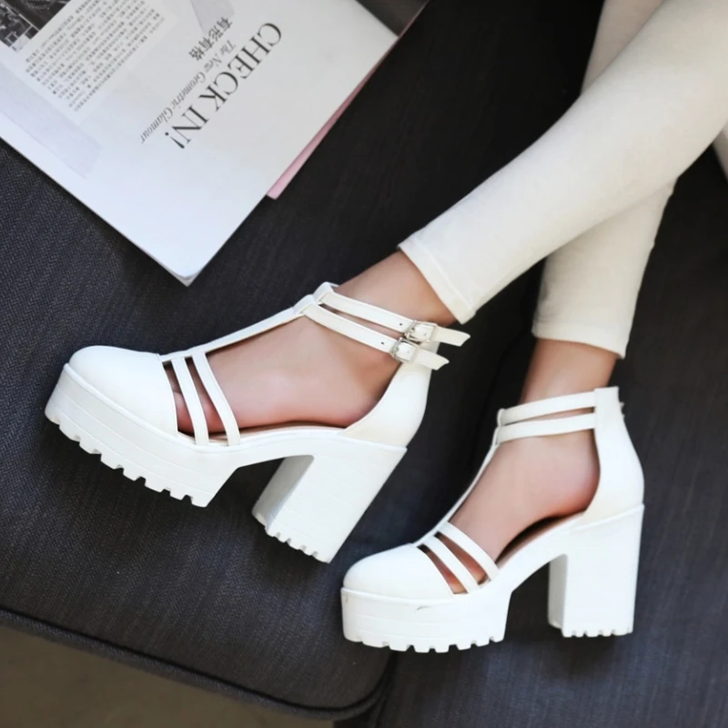 2015 Closed Toe Sandals Gladiator Sandals Women Platform Personalized PU  Leather Thick High Heels Summer Ladies Shoes|shoe stores high heels|shoe  inserts high heelsheel less platform shoes - AliExpress